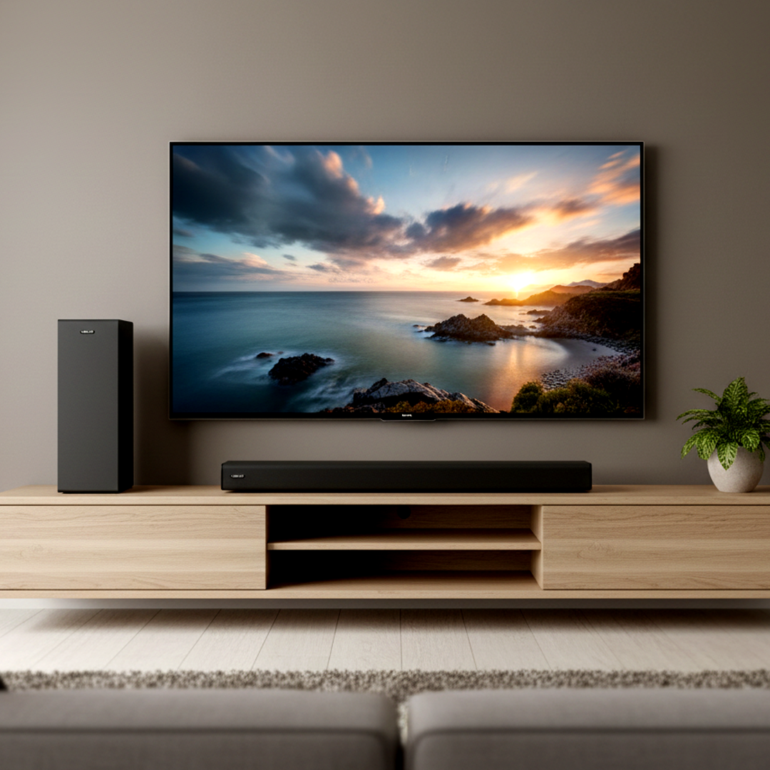 Escritorio tecnológico con setup de gaming y luces de neón